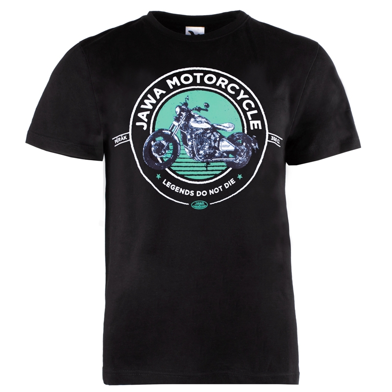 Tričko JAWA Motorcycle čierno-zelené