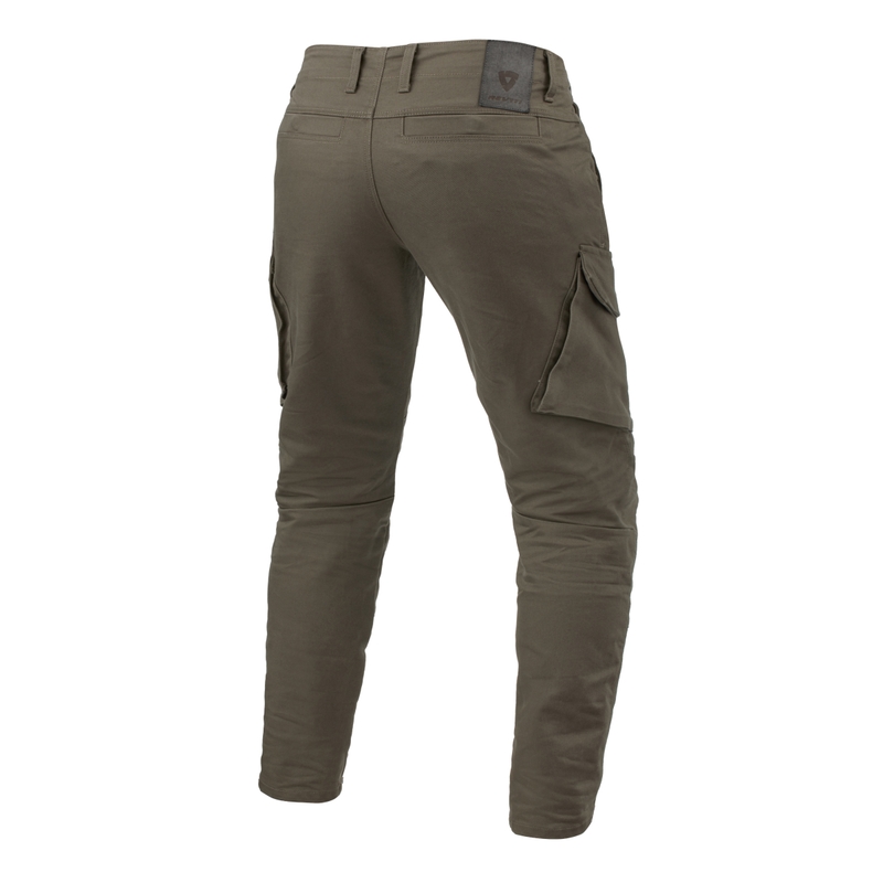 Skrátené džínsy na motocykel Revit Cargo TF khaki