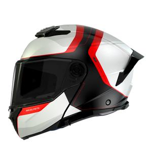 Vyklápacia helma na motorku MT ATOM 2 SV EMALLA B0 matná bielo-čierno-červená