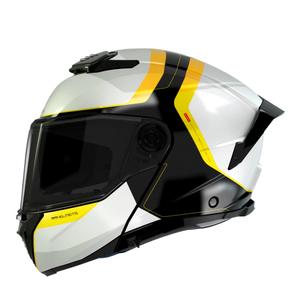 Vyklápacia helma na motorku MT ATOM 2 SV EMALLA B3 bielo-čierno žltá