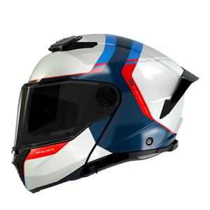 Vyklápacia helma na motorku MT ATOM 2 SV EMALLA C7 bielo-modro-červená