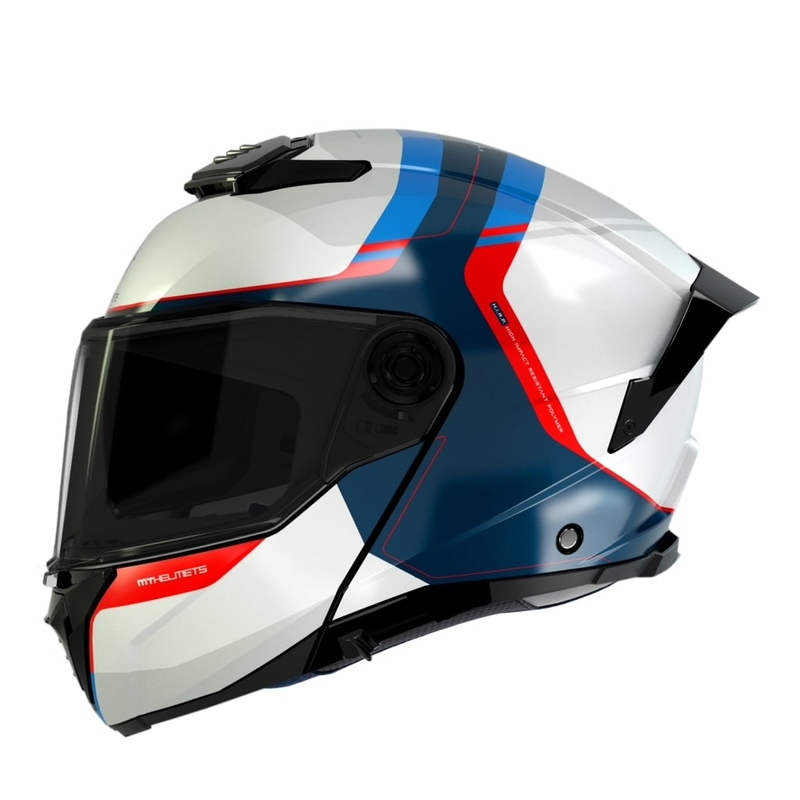 Odklápacia prilba na motocykel MT ATOM 2 SV EMALLA C7 bielo-modro-červená