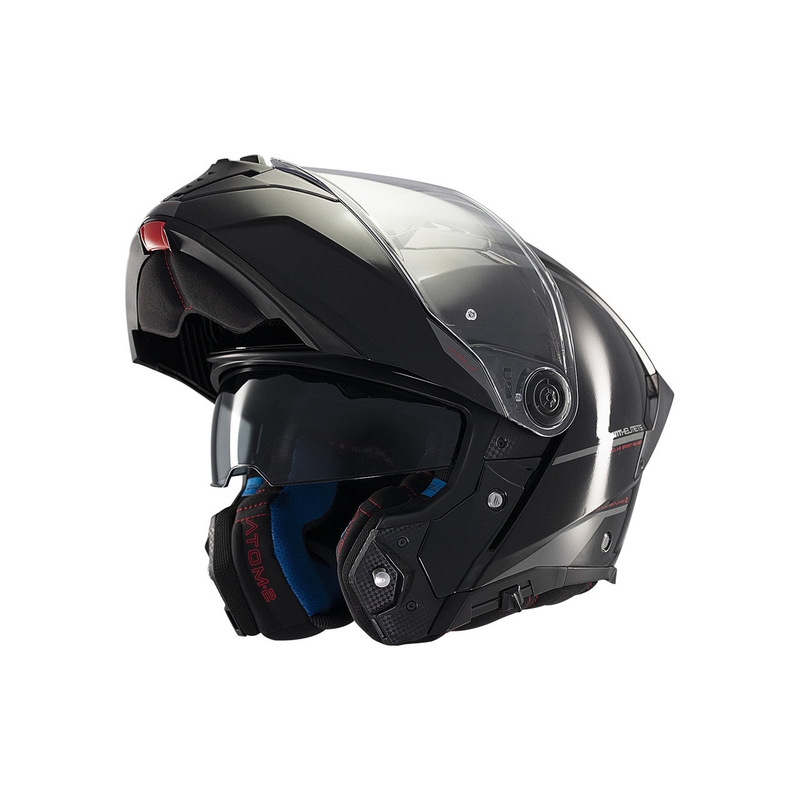 Odklápacia prilba na motocykel MT ATOM 2 SV SOLID A1 lesklá čierna