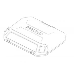 Aluminium cover SHAD 203163RB (pre kufre TERRA) čierna
