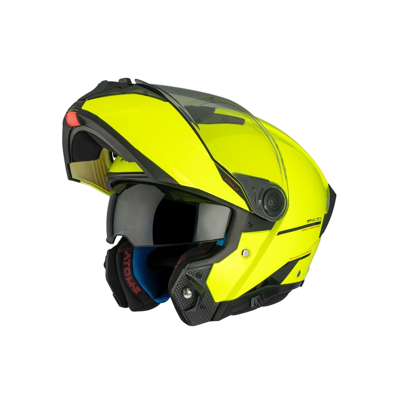 Odklápacia prilba na motocykel MT ATOM 2 SV SOLID A3 fluorescenčno žltá lesklá