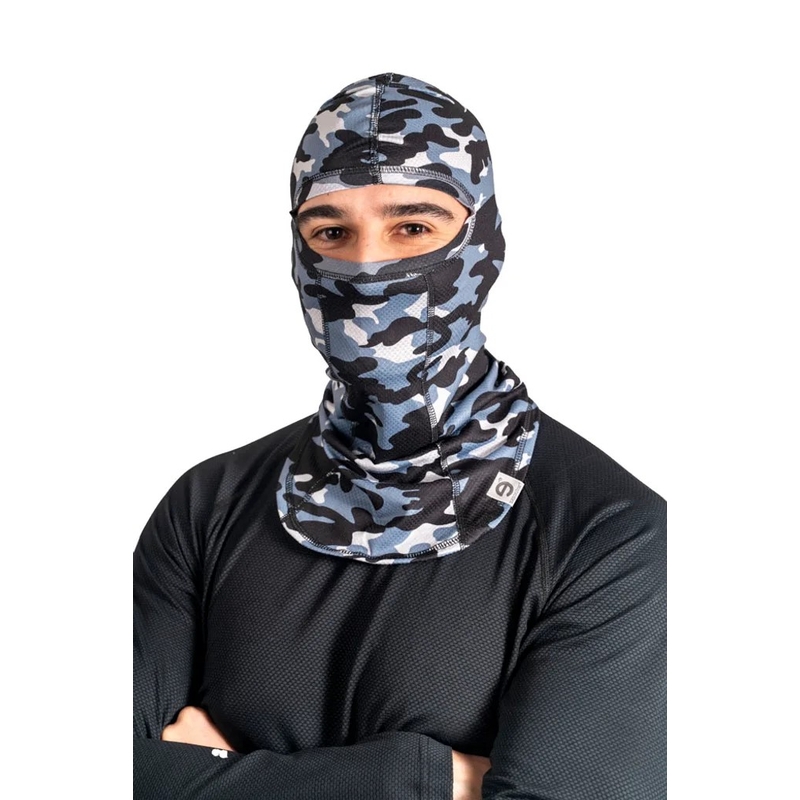 Kukla na motocykel nanosilver® maskáčovo-šedá