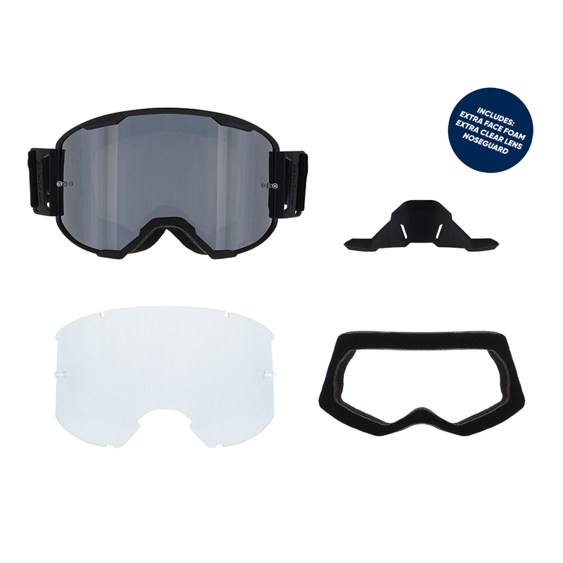 Motokrosové okuliare Red Bull Spect STRIVE S čierne s dymovým sklom