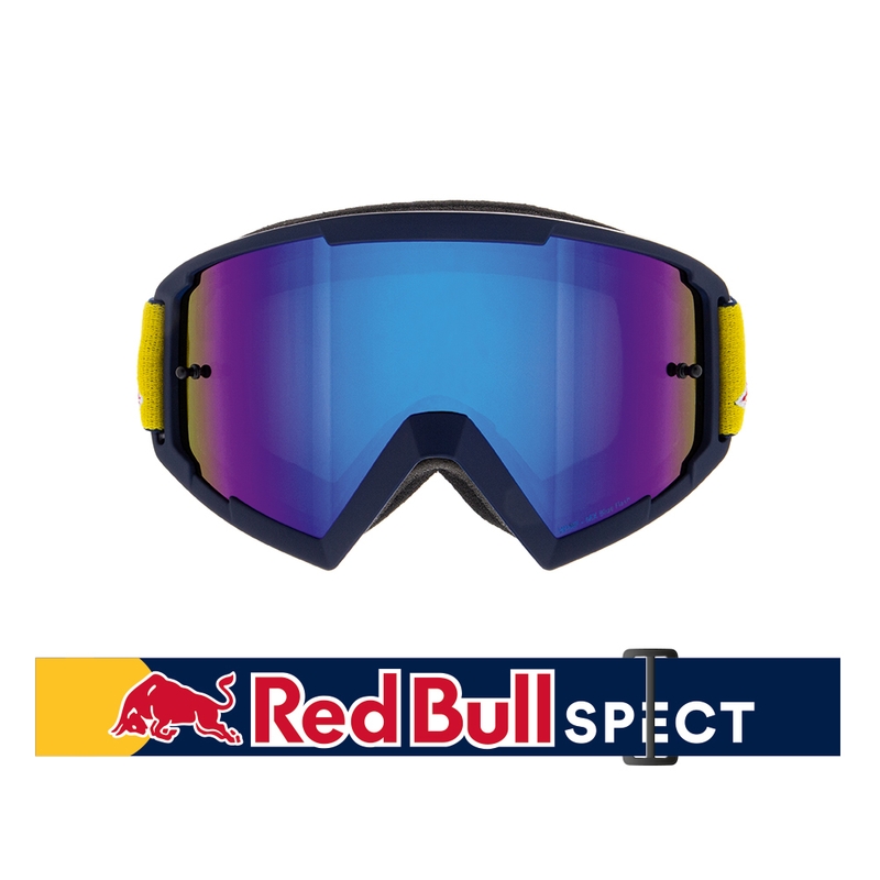 Motokrosové okuliare Red Bull Spect STRIVE S tmavo modré s modrým sklom