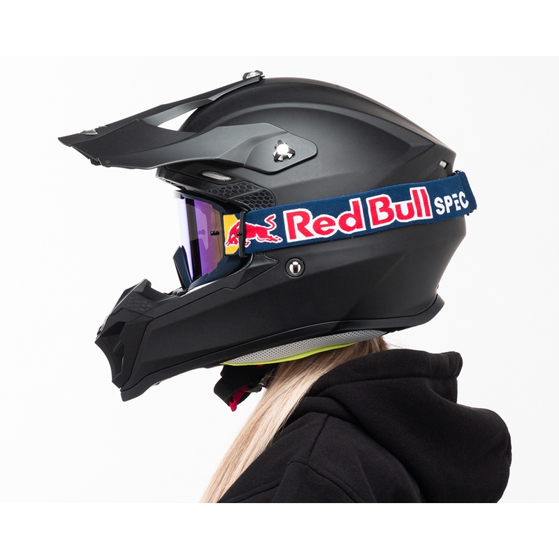 Motokrosové okuliare Red Bull Spect STRIVE S tmavo modré s modrým sklom