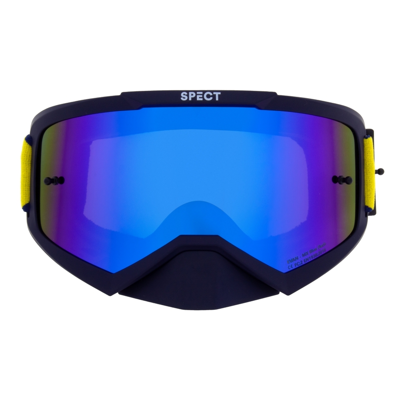 Motokrosové okuliare Red Bull Spect EVAN tmavo modré s modrým sklom