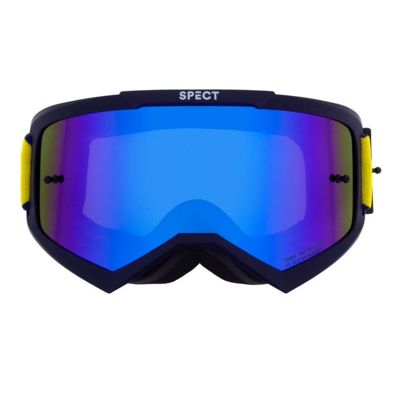 Motokrosové okuliare Red Bull Spect EVAN tmavo modré s modrým sklom
