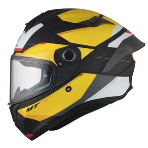 Integrálna helma na motorku MT TARGO S KAY B3 matná čierno-bielo-žltá
