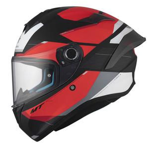 Integrálna helma na motorku MT TARGO S KAY B5 matná čierno-červeno-biela