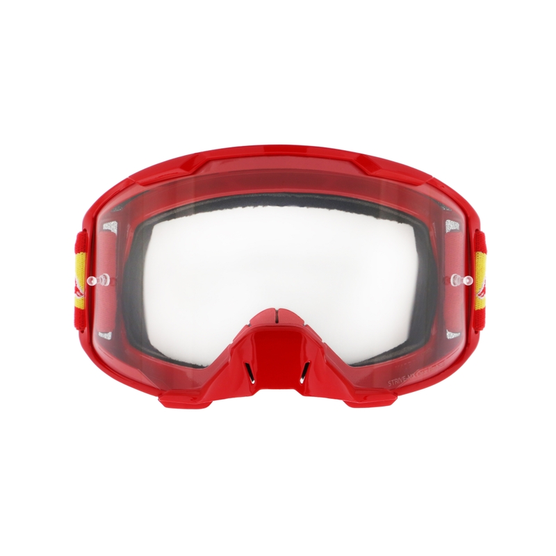 Motokrosové okuliare Red Bull Spect STRIVE S červené s čírym sklom