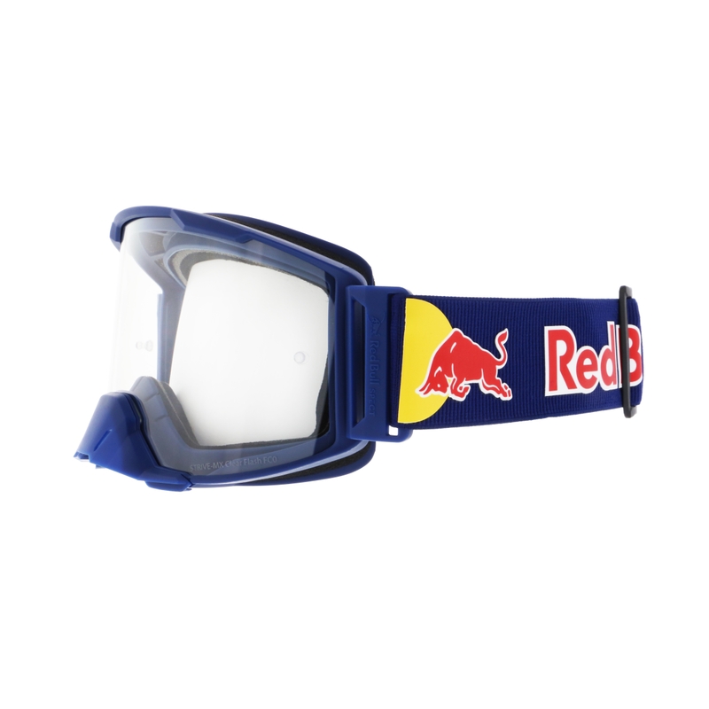 Motokrosové okuliare Red Bull Spect STRIVE S tmavo modré s čírym sklom
