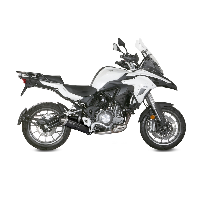 Koncovka výfuku STORM OVAL Oceľovo čierna pre BENELLI TRK 502 2017-2025