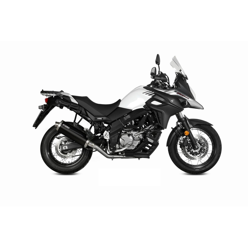 Koncovka výfuku STORM OVAL Oceľovo čierna pre SUZUKI DL 650 V-STROM 2017-2024