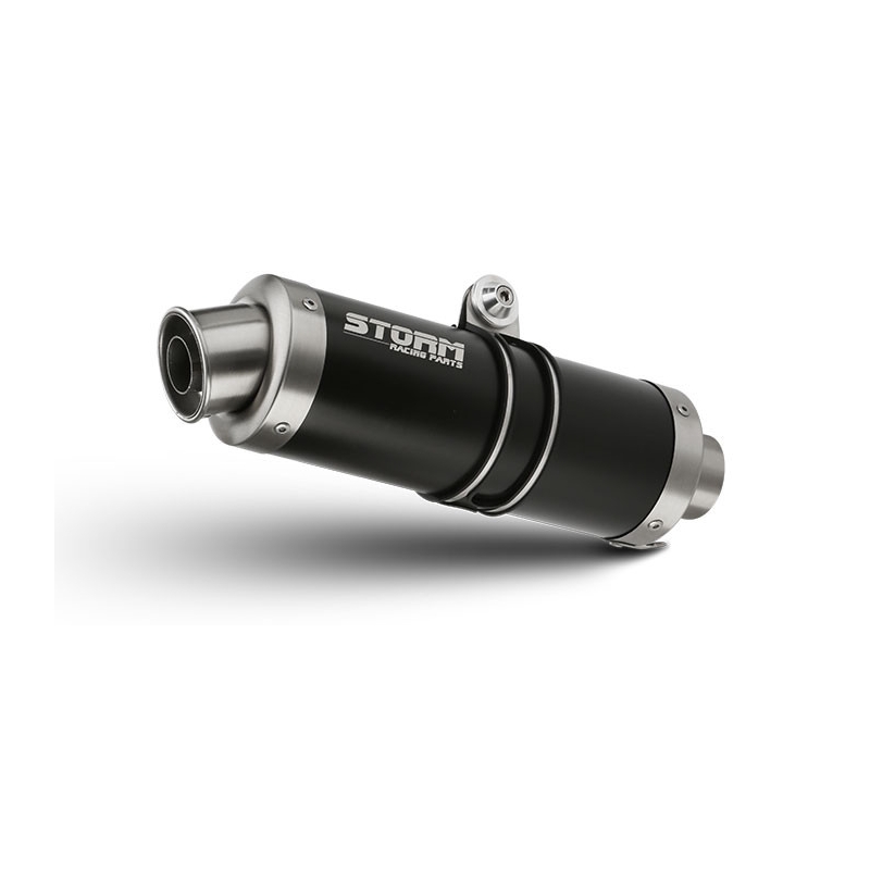 Výfuk kompletný 2x1 STORM GP Oceľovo čierna pre YAMAHA MT-07 700 2014-2024