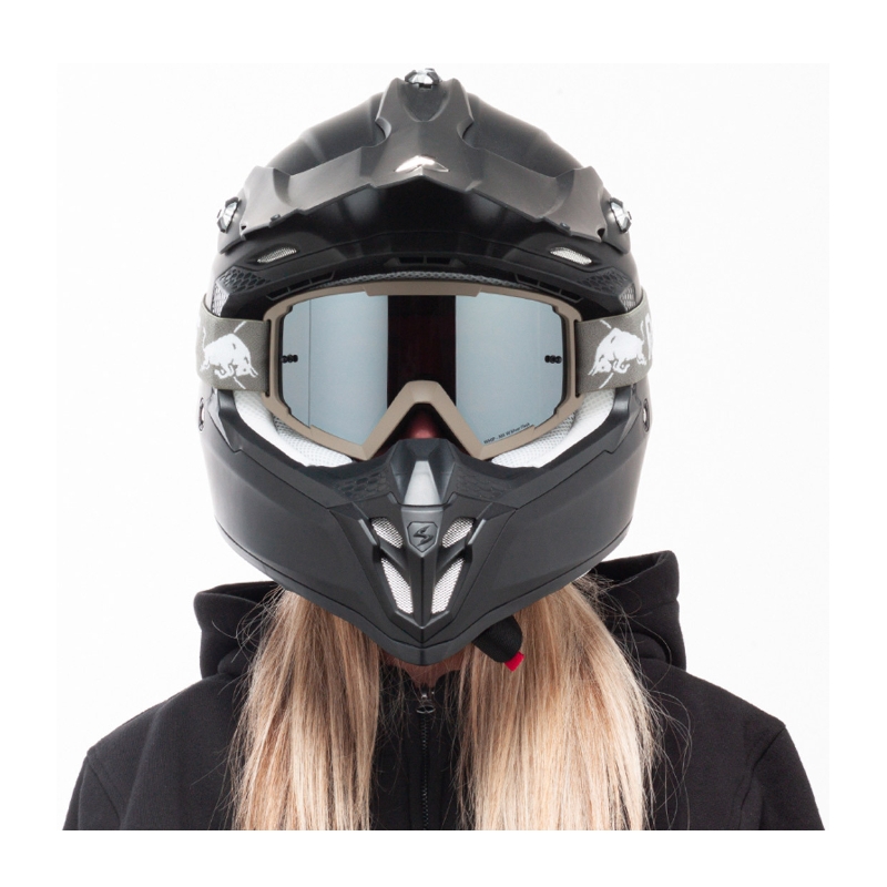 Motokrosové okuliare Red Bull Spect WHIP tmavo šedé s čírym sklom