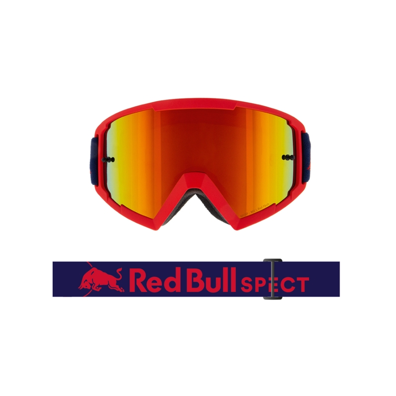 Motokrosové okuliare Red Bull Spect WHIP červené s oranžovým sklom