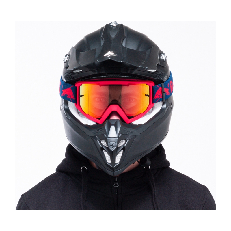 Motokrosové okuliare Red Bull Spect WHIP červené s oranžovým sklom