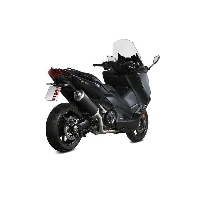 Výfuk kompletný 2x1 STORM OVAL Oceľovo čierna pre YAMAHA XP 560 T-MAX 2020-2021