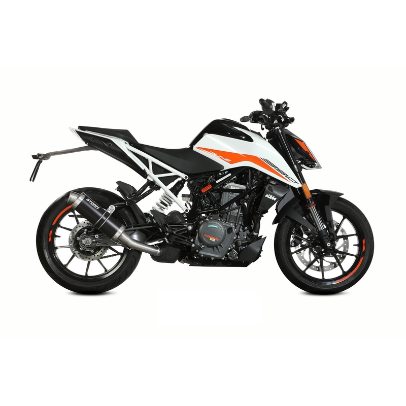 Koncovka výfuku STORM GP čierna pre KTM Duke 390 2021-2023, KTM Duke 125 2021-2023