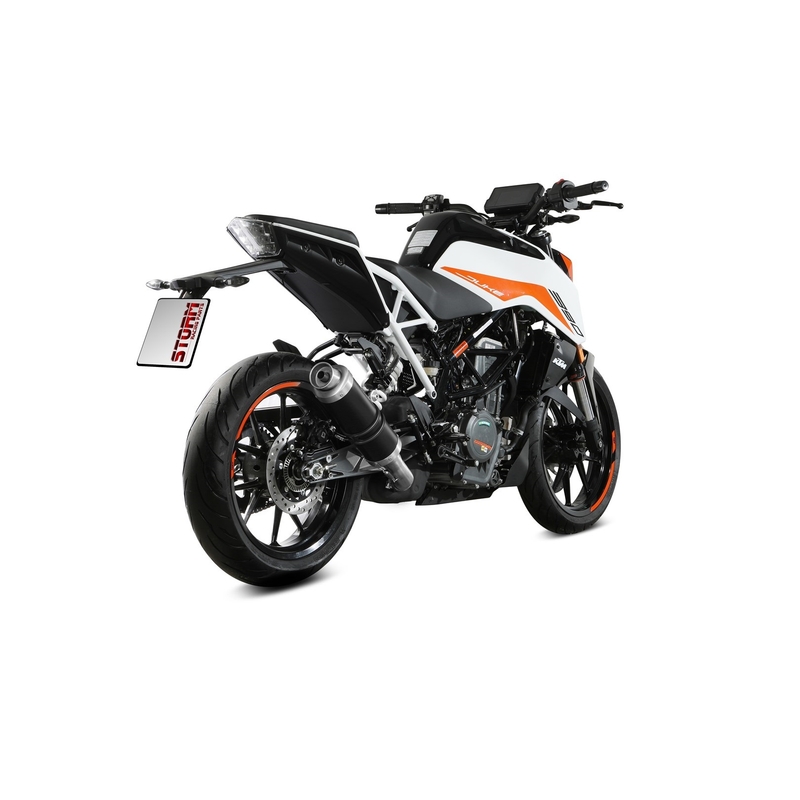 Koncovka výfuku STORM GP čierna pre KTM Duke 390 2021-2023, KTM Duke 125 2021-2023