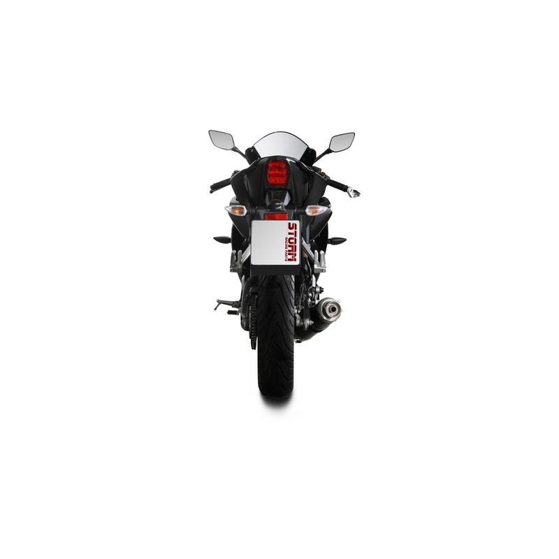 Výfuk kompletný 1x1 STORM GP čierna pre YAMAHA YZF-R 125 2019-2024, YAMAHA MT 125 2020-2026