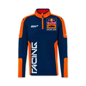 Sveter KTM Replica Team s polovičným zipsom modro-oranžový