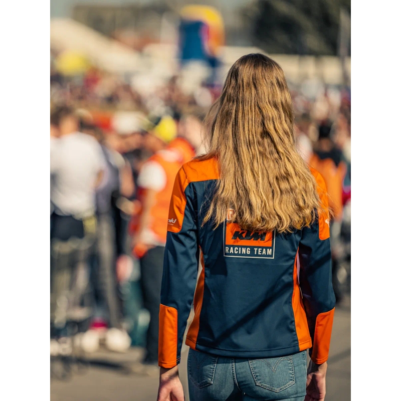 Dámska bunda KTM Replica Team softshell modro-oranžová