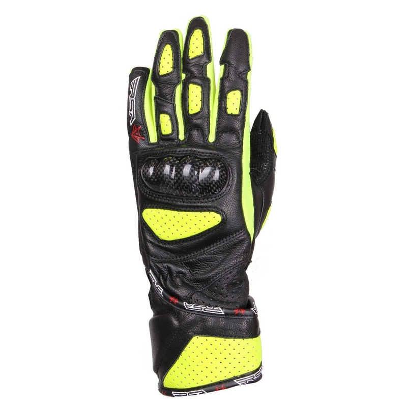Dámske rukavice na motocykel RSA RX-1 černo-fluorescenčno-žlté výpredaj