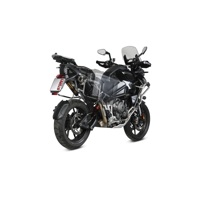 Koncovka výfuku STORM OVAL čierna pre TRIUMPH Tiger 1200 Explorer / GT Explorer 2021-2026