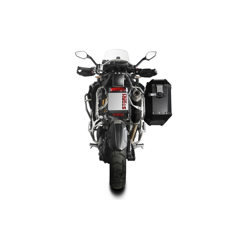Koncovka výfuku STORM OVAL čierna pre TRIUMPH Tiger 1200 Explorer / GT Explorer 2021-2026