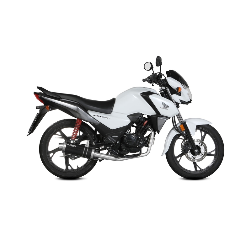Výfuk kompletný 1x1 STORM GP čierna pre HONDA CB 125 F / GLR 125 2021-2024