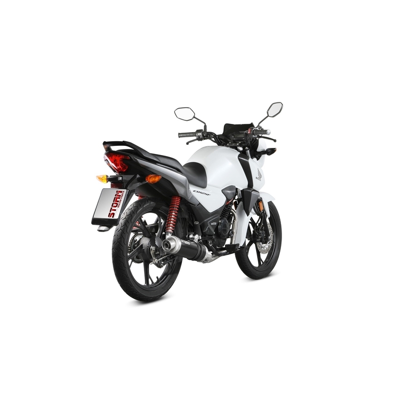 Výfuk kompletný 1x1 STORM GP čierna pre HONDA CB 125 F / GLR 125 2021-2024