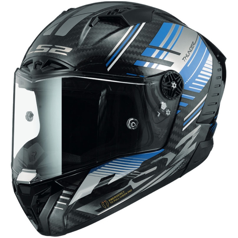 Integrálna prilba na motocykel LS2 FF805 Thunder Carbon Volt čierno-modrá