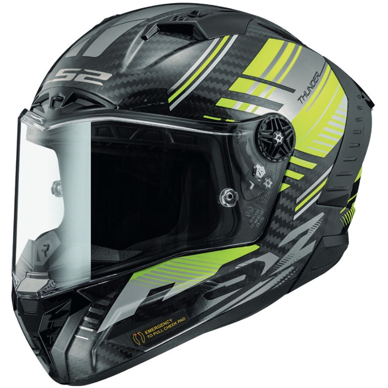 Integrálna prilba na motocykel LS2 FF805 Thunder Carbon Volt čierno-fluo žltá