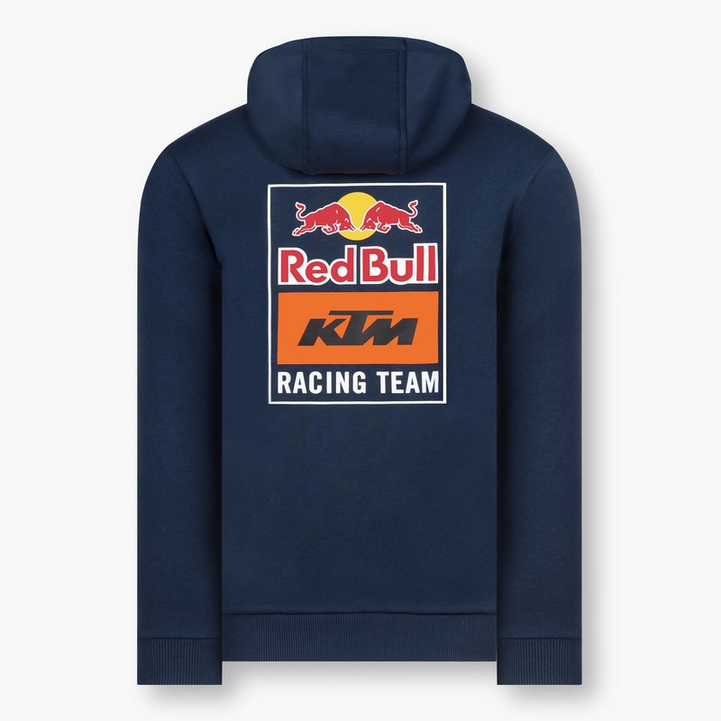 Mikina KTM Backprint Zip Hoodie modrá
