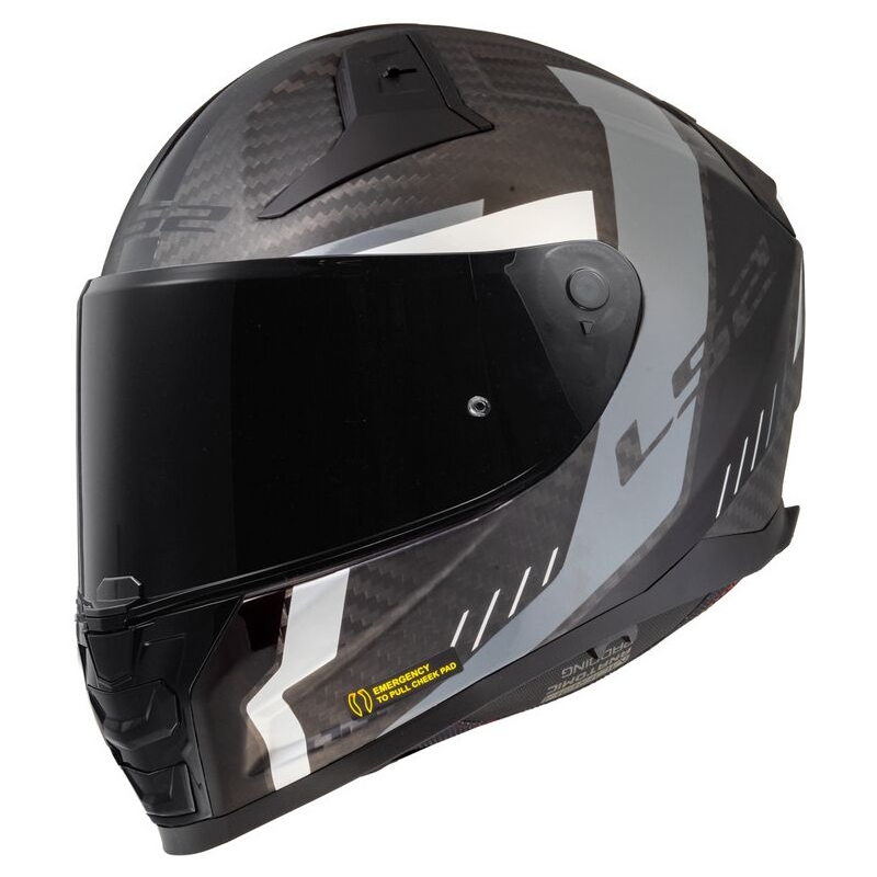 Integrálna prilba na motocykel LS2 FF811 Vector II Carbon Grid čierno-šedá matná