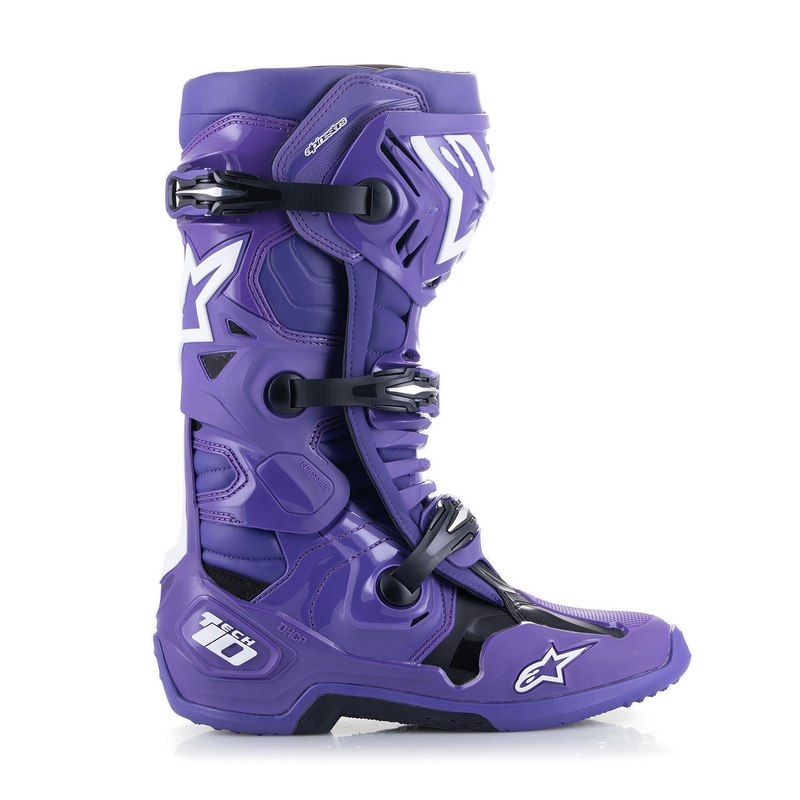 Topánky na motorku Alpinestars Tech 10 fialovo-čierno-biele