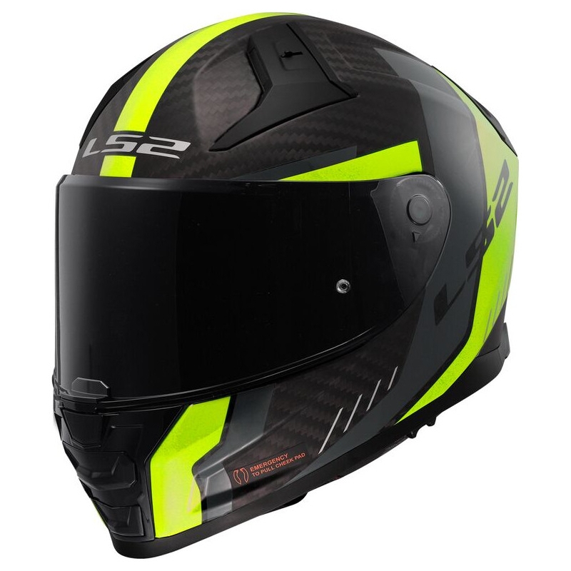 Integrálna prilba na motocykel LS2 FF811 Vector II Carbon Grid čierno-fluo žltá matná