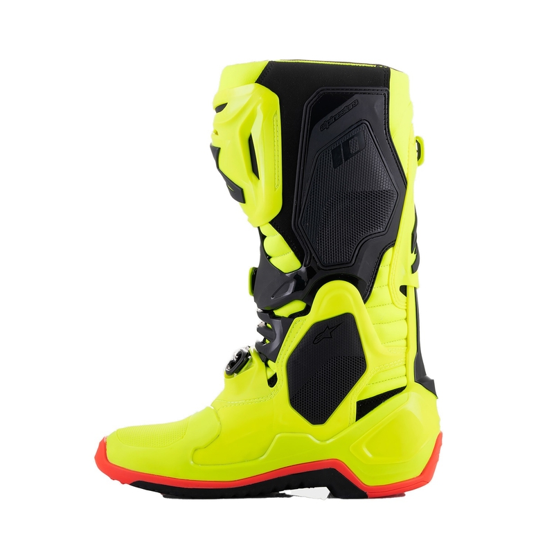 Čižmy na motocykel Alpinestars Tech 10 2024 žlto fluorescenčno-čierno-červené fluo