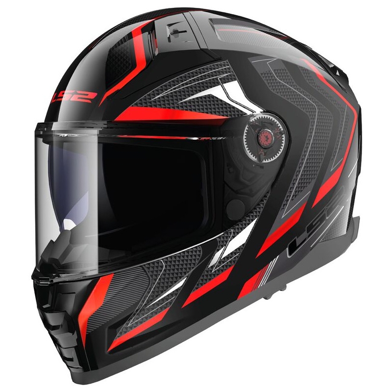 Integrálna prilba na motocykel LS2 FF811 Vector II Alizer čierno-červená