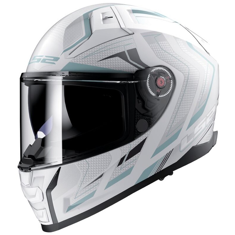 Integrálna prilba na motocykel LS2 FF811 Vector II Alizer bielo-strieborná matná
