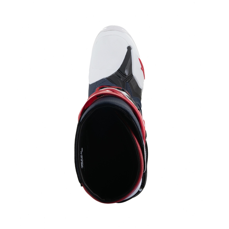 Topánky na motorku Alpinestars Tech 10 Supervented 2024 perforované tmavo modro-bielo-červeno-fialové