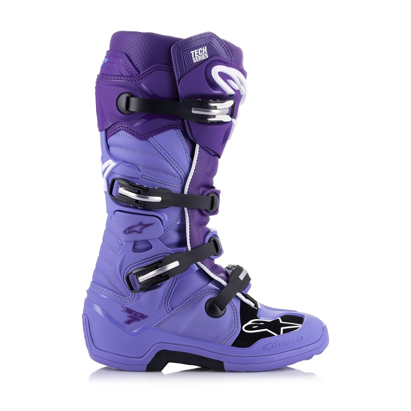 Čižmy na motocykel Alpinestars Tech 7 2024 fialovo-bielo-čierne