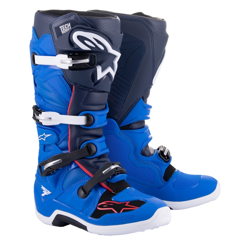 Čižmy na motocykel Alpinestars Tech 7 2024 modro-červeno-biele