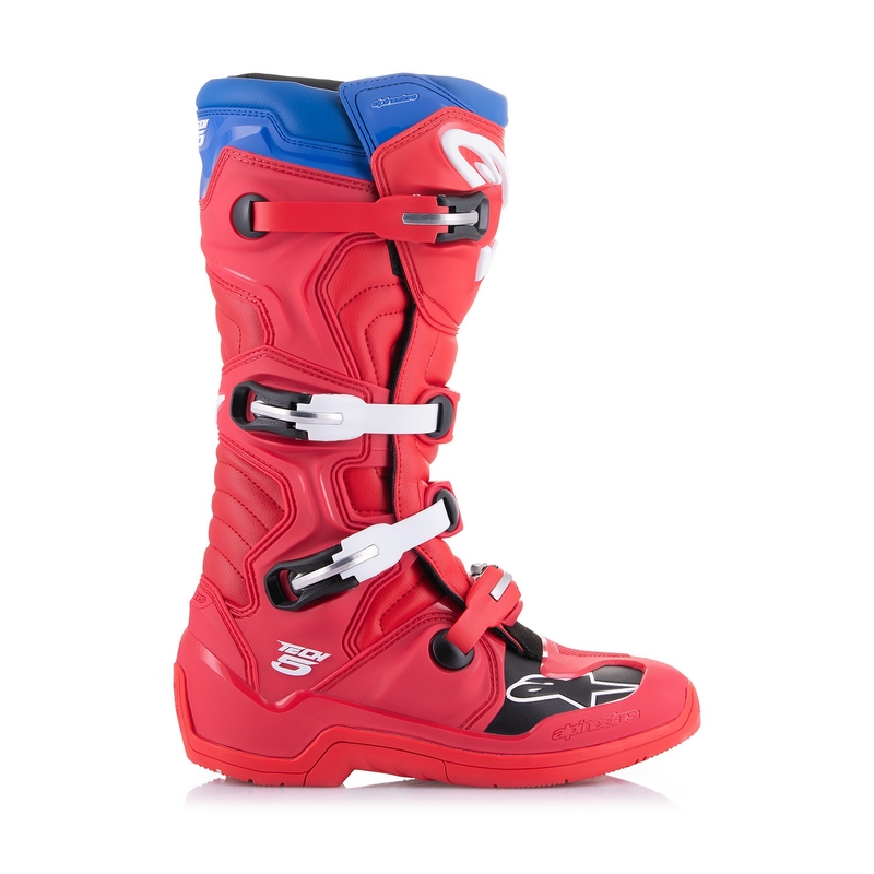 Topánky na motorku Alpinestars Tech 5 červeno-modro-bielo-čierne