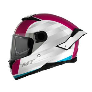 Integrálna helma na motorku MT THUNDER 4 SV TREADS C8 bielo-ružová